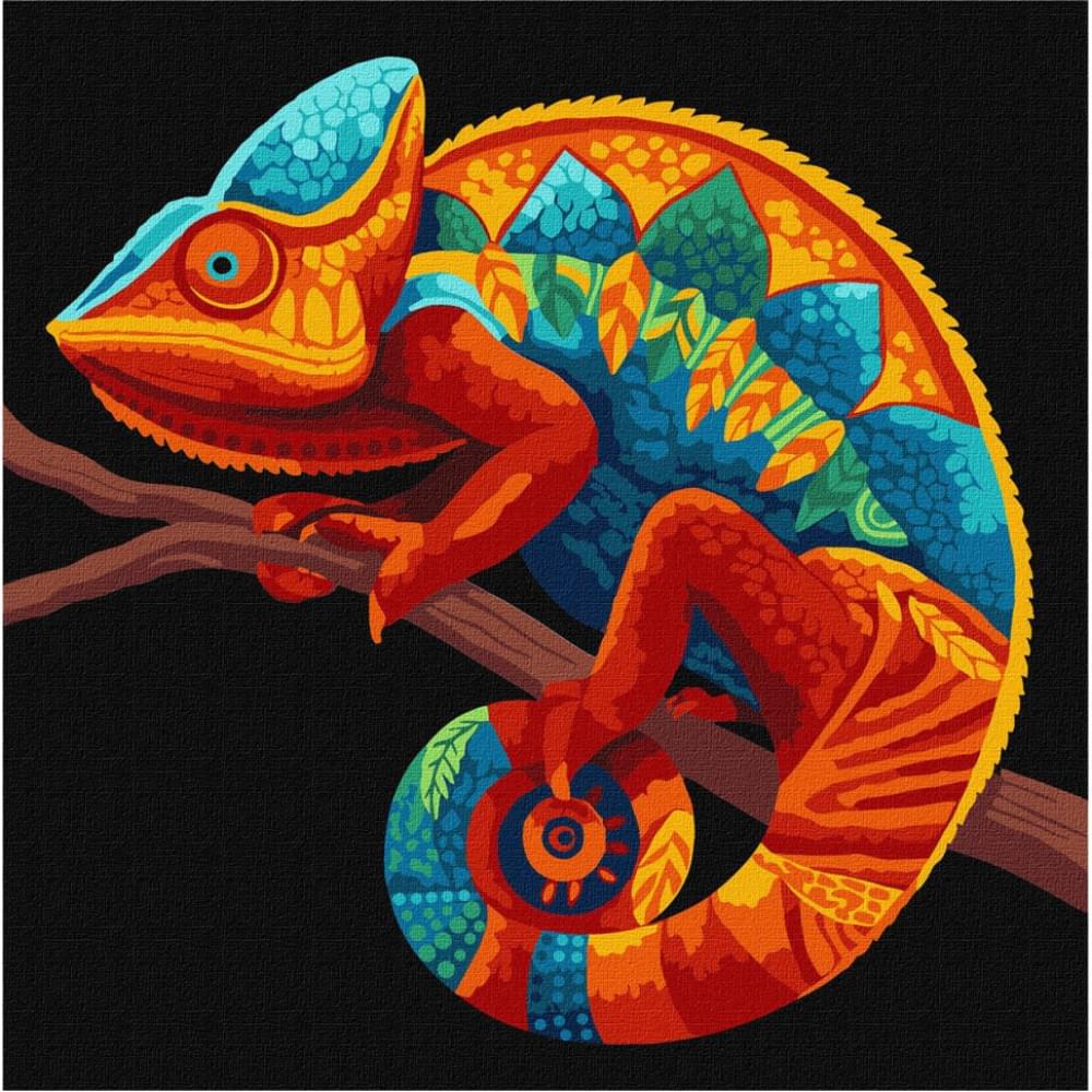 Картина за номерами "Темний хамелеон" KHO6835, 30х30 см