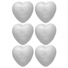 Набір пінопластових заготовок "Серця" 743120 в наборі 6 шт 5 см