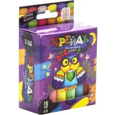 Мел для рисования на асфальте" тонкий 18 шт Укр MEL-02-04U