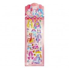 Дитячий набір наліпок 992327-2 для дівчат, ПВХ, 33х10 см