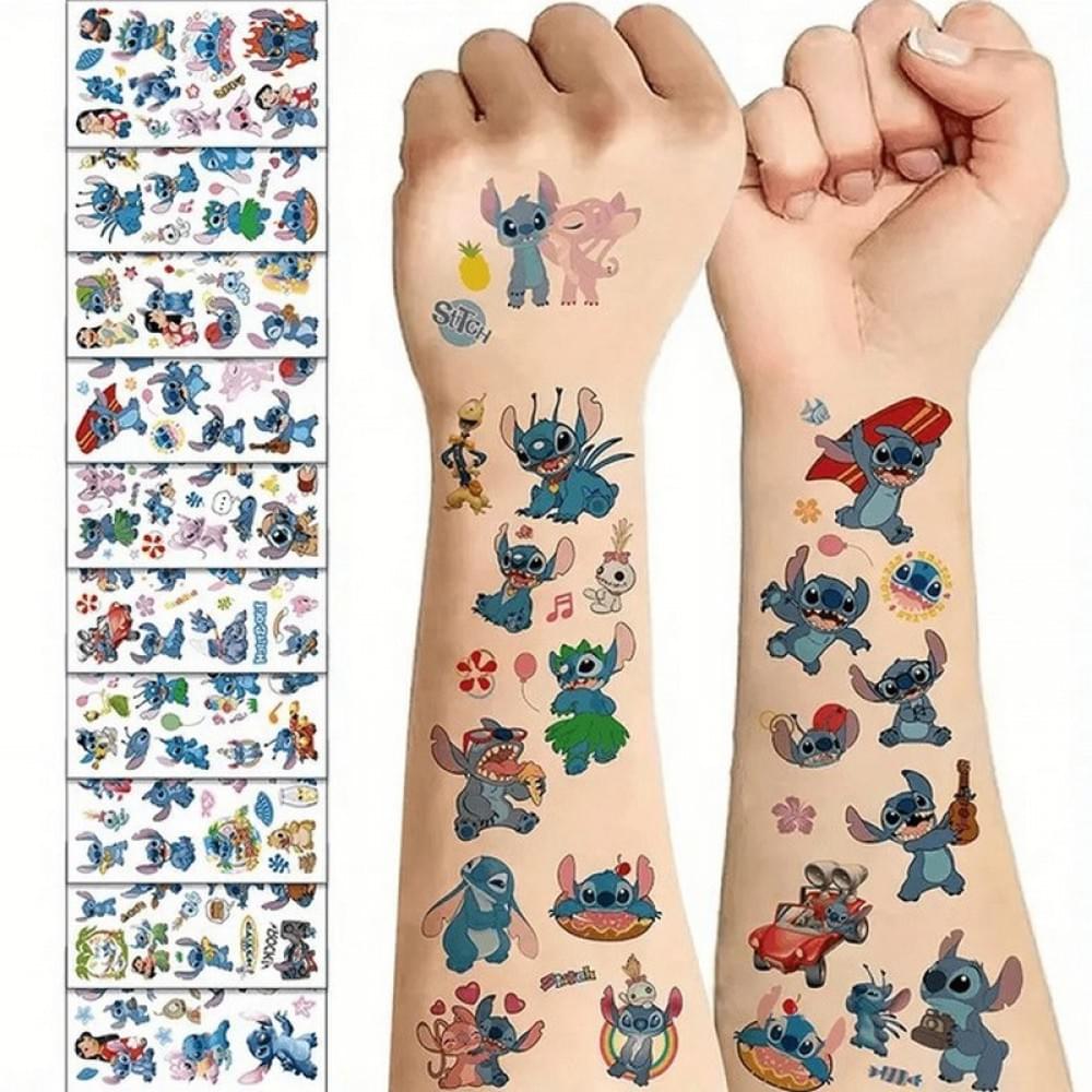 Дитячі тимчасові тату "Ліло та Стіч" lilo-stich-tattoo-10, 12х7 см