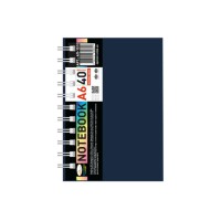 Блокнот А6 АП-1510(Black) 40 аркушів, пружина бокова