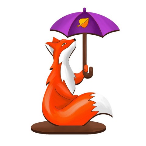 Фігурка для розфарбовування та декорування "Лисиця під парасолькою" FDZ-540