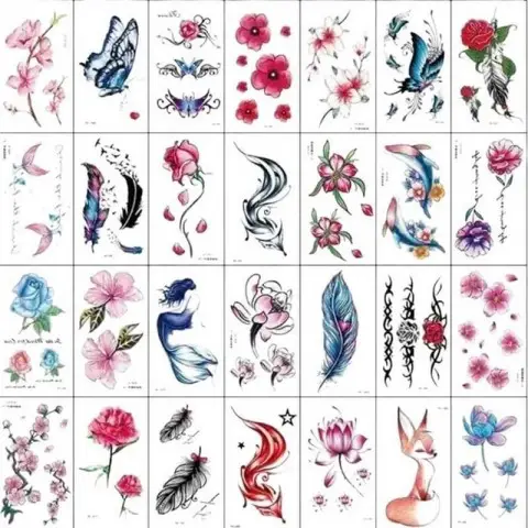 Набір дитячих тимчасових татуювань "Кольорові міні №1" color-tattoo-mini-set-30