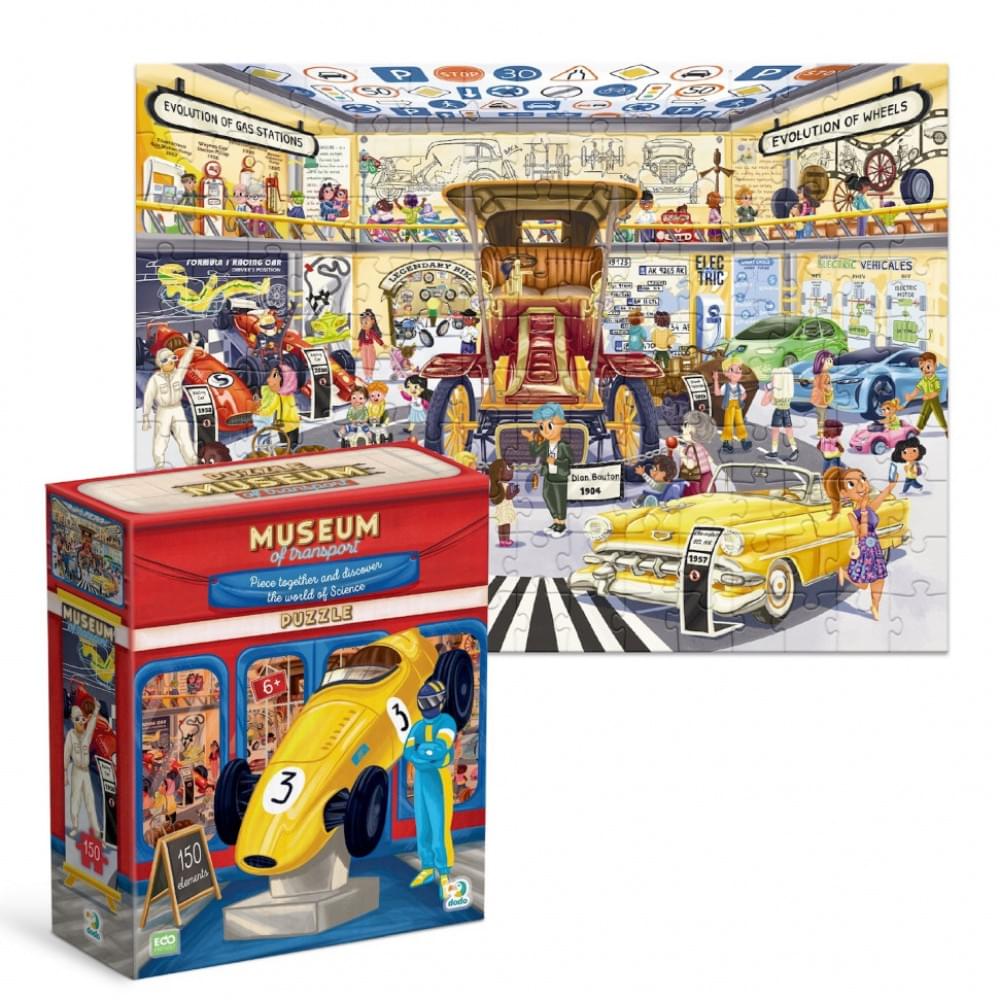 Дитячий віммельпазл "Музей Транспорту" DoDo Toys 300640, 150 елементів
