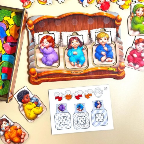 Дидактична гра для дітей "Малюки в ліжечку" PSD303 (ПСД303)