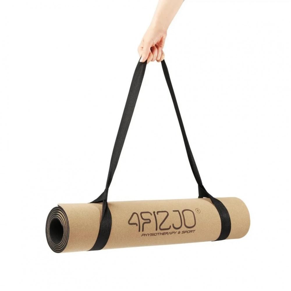 Спортивний килимок для йоги та фітнесу Cork 4FIZJO 4FJ0590, 183x61x0,4 см