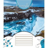 Зошит учнівський "Красиві водоcпади" 018-530100K-5 в клітинку, 18 аркушів