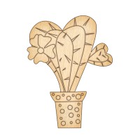 Фігурка для розмальовування та декорування "Кактус-сердечко" FDZ-076