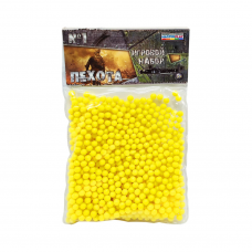 Пластикові кульки для дитячої зброї 1-152, 6 мм 1000 шт Жовтий