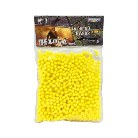 Пластикові кульки для дитячої зброї 1-152, 6 мм 1000 шт Жовтий