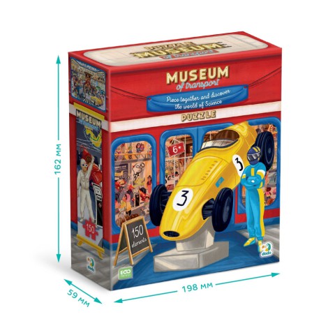 Дитячий віммельпазл "Музей Транспорту" DoDo Toys 300640, 150 елементів