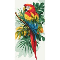 Картина за номерами "Яскравий ара" 11721-AC 40х80 см