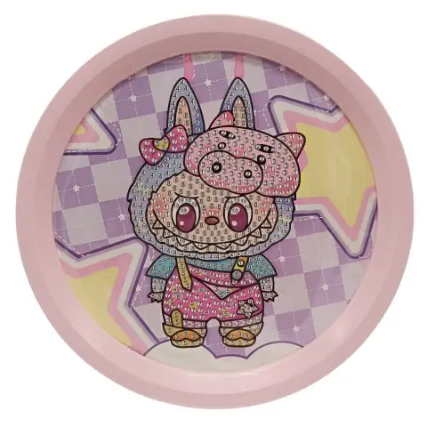 Дитячий набір алмазна мозаїка "Лабубу" YK-6532-9(Pink)