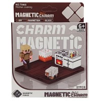 Дитячий магнітний конструктор Minecraft 9965, 27 деталей