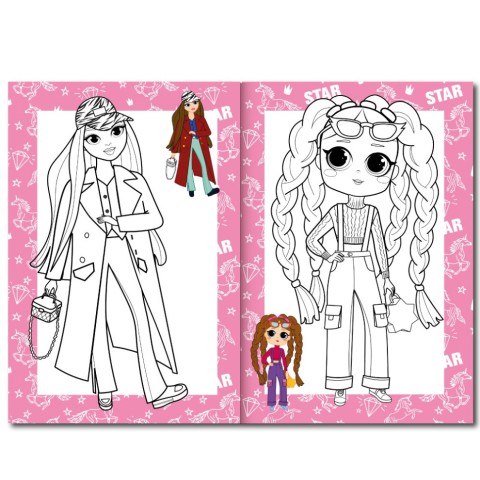 Книжка розмальовка "Для дівчаток" РМ-48-37 с цветными подсказками