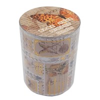 Декоративна стрічка з наліпками "Ретро стиль" XM-JD2859-1, 6 см 2 м