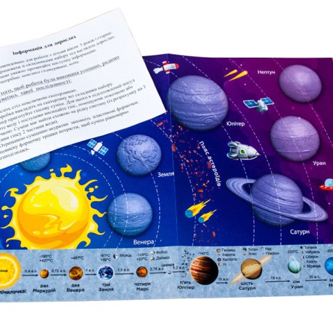 Гіпсова розмальовка на магнітах "Космічні пригоди" 94624 фарби в наборі