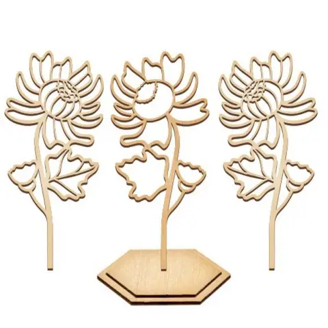 Набір для вітражного живопису за номерами "Пишна хризантема" FDSGK-017