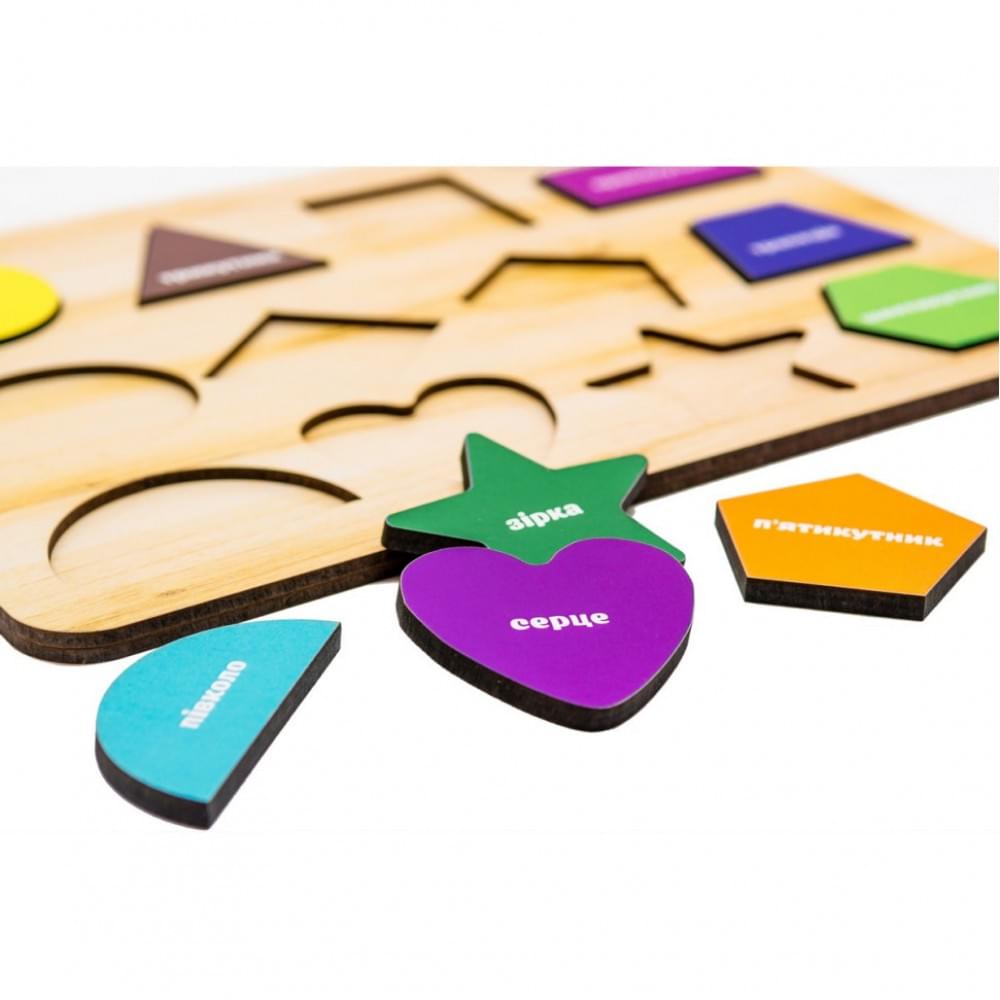 Розвиваюча дерев'яна іграшка "Фігури" Арт-11231, 12 елементів