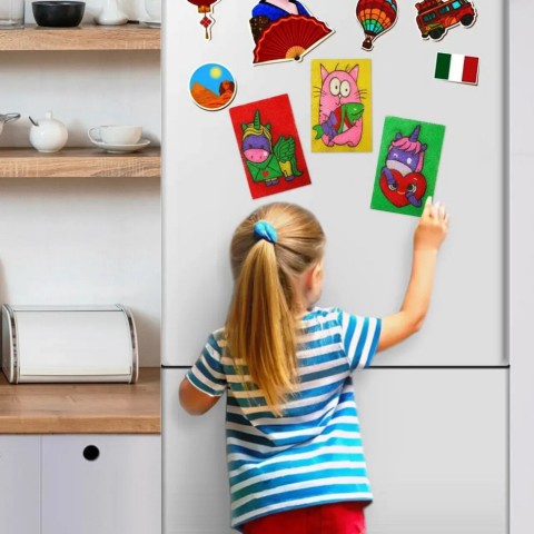 Дитячий набір для творчості картини з піску 9 в 1 KP-005 з магнітами