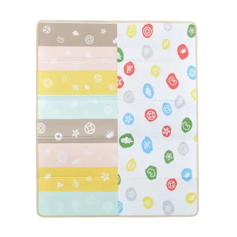 Дитячий Термокилимок двосторонній складний (Кольорові кола) El Camino ME 1136, 180х150х1 см