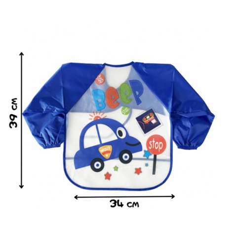 Слинявчик із рукавами "Авто" MGZ-0610-6 клейончастий, на зав'язках