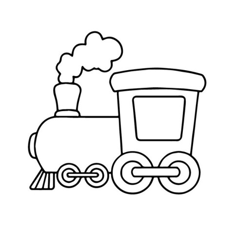 Дитяча розмальовка пальчиковими фарбами "Паровозик" 15628-AC 25х25 см