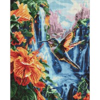 Алмазна мозаїка "Тропічна пташка" ©art_selena_ua AMO8100, 40х50 см