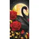 Картина за номерами "Чорний лебідь" 11588-AC з металізованими фарбами 40x80 см
