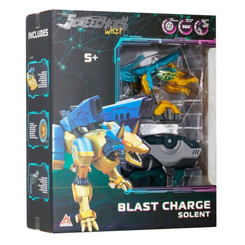 Дитячий ігровий набір S5 L1 СОЛЕНТ Screechers Wild! EU686114 запускач-бластер, машинка-трансформер