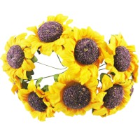 Декоративний соняшник для творчості KV-735 пучок 10 штук