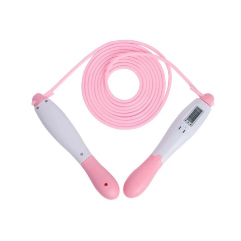 Швидкісна скакалка з лічильником EasyFit EF-1916-WP білий-рожевий