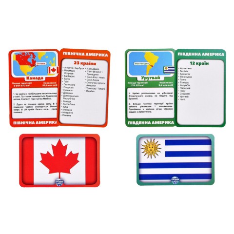 Карткова гра "Країни світу" 30952 інструкція, 220 карток