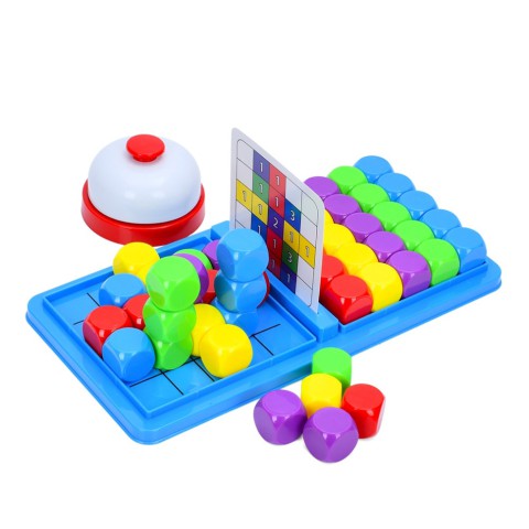 Настільна гра "Кубики" 5236 кубики 50 шт, дзвінок, картки 30 шт