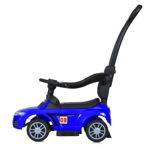 Дитяча каталка-толокар M 5045L-4 синій, з батьківською ручкою