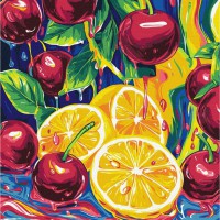 Картина за номерами "Соковита насолода" ©art_selena_ua KHO5732, 40х40 см