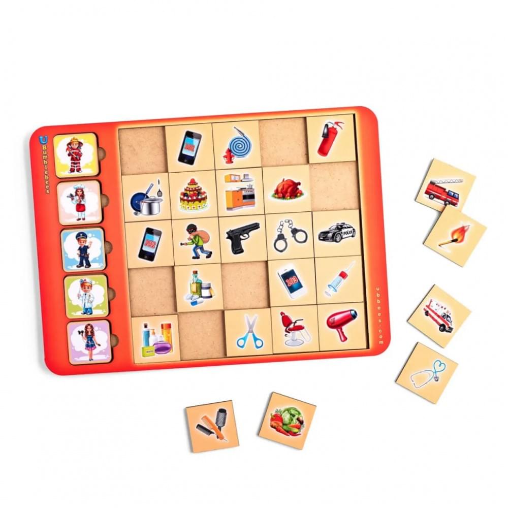 Дерев'яний пазл-вкладиш "Асоціації-професії" (ПСД073) PSD073