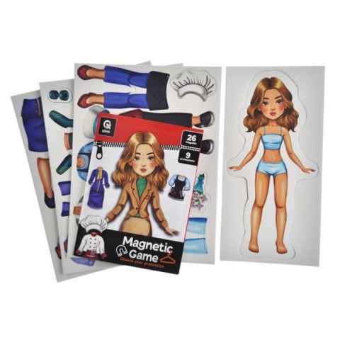 Дитяча магнітна гра "Обери свою професію" QB600-005, 26 магнітів 9 професій,