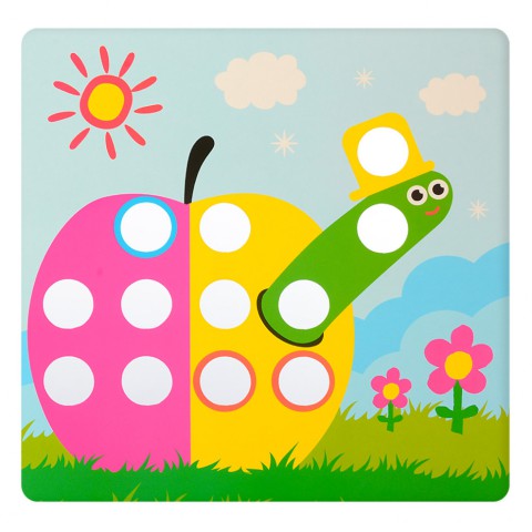 Дитяча мозаїка з вкладишами SK 0005, 46 фішок