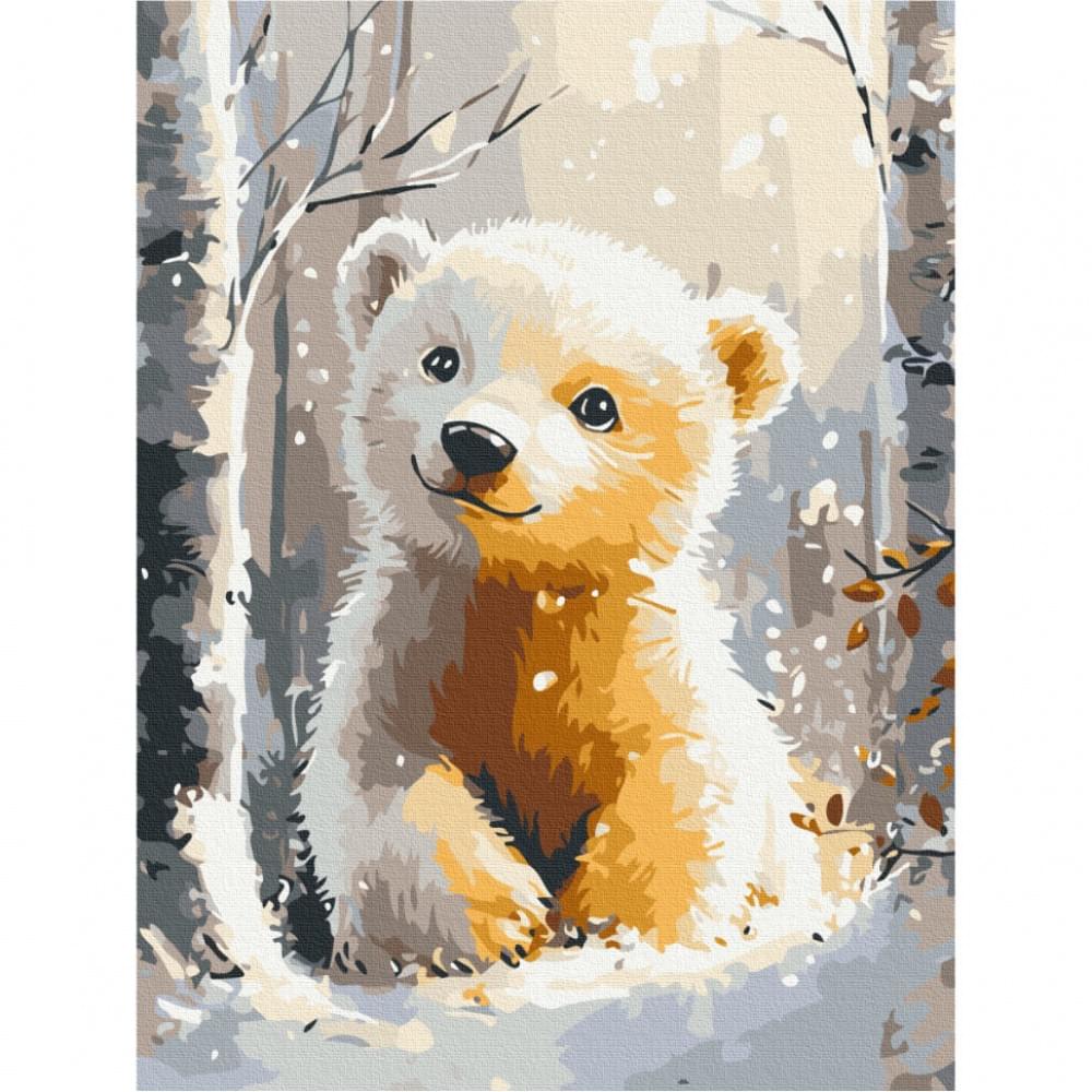 Картина за номерами "Милий білий ведмедик" RBS1021, 30х40 см