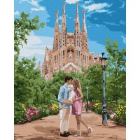 Картина за номерами "Подорож до Барселони" Ідейка KHO4789 40х50 см