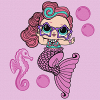 Картина за номерами "L.O.L. Surprise! Mermaids Waves" KHO6266, 40х40 см