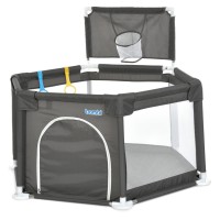 Дитячий манеж MR 1340-G, сірий, з баскетбольним кільцем