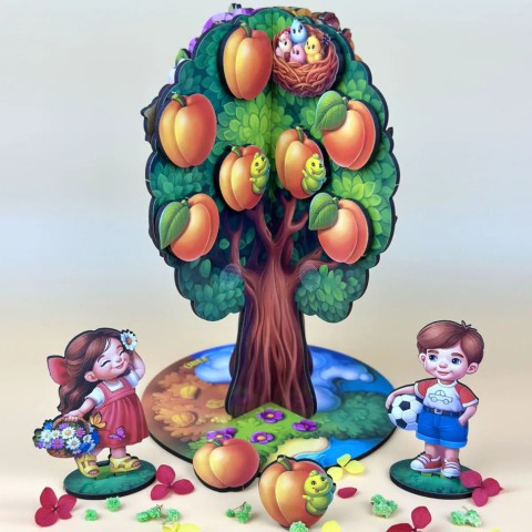 Дитяча настільна гра "Пори року абрикоса" (ПСД295) PSD295 дерев'яна