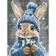 Алмазна мозаїка "Кролик з підсніжниками" ©art_selena_ua AMO20039, 30х40 см