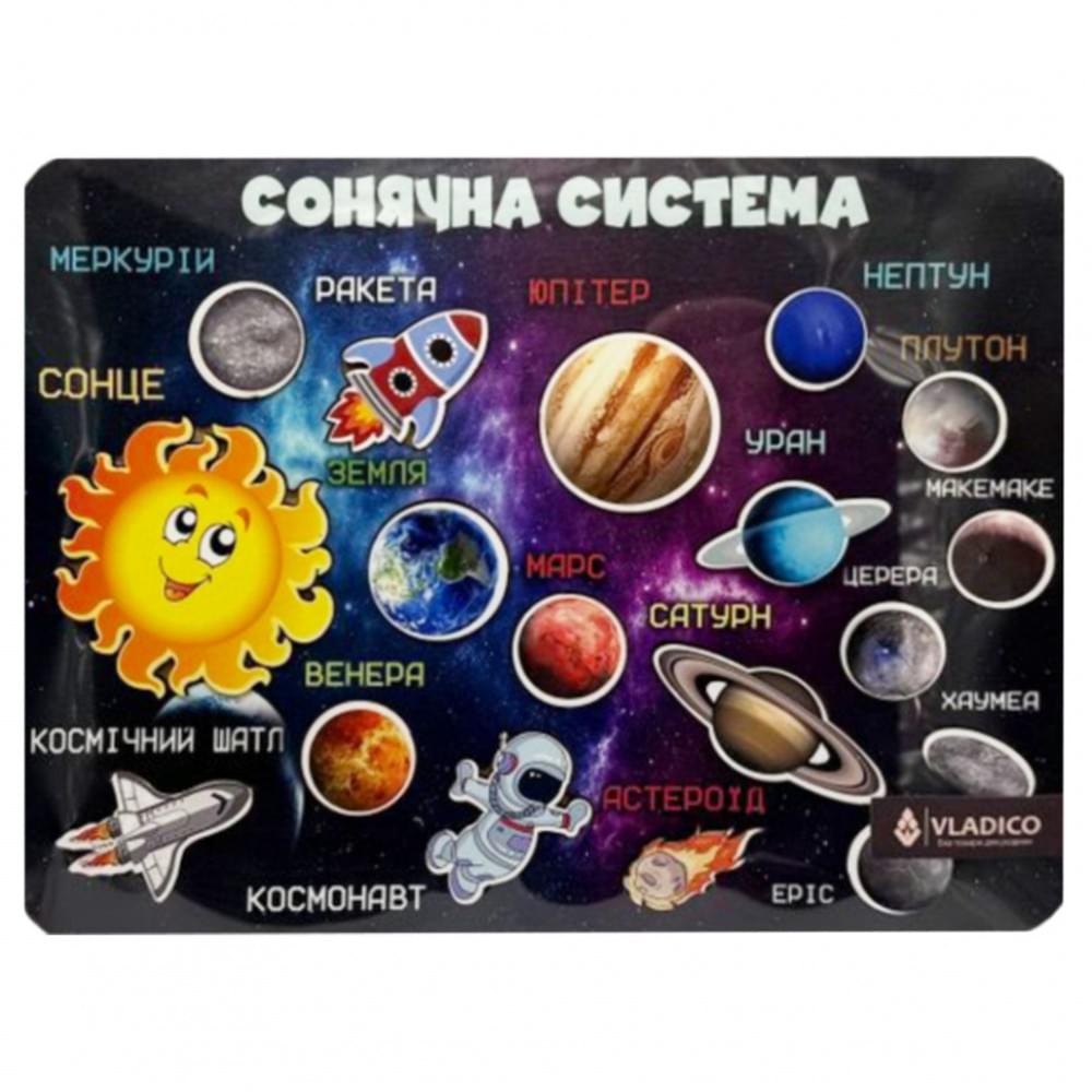 Дерев'яний пазл-вкладиш "Космос" 3240-05-001 розмір 33х25 см