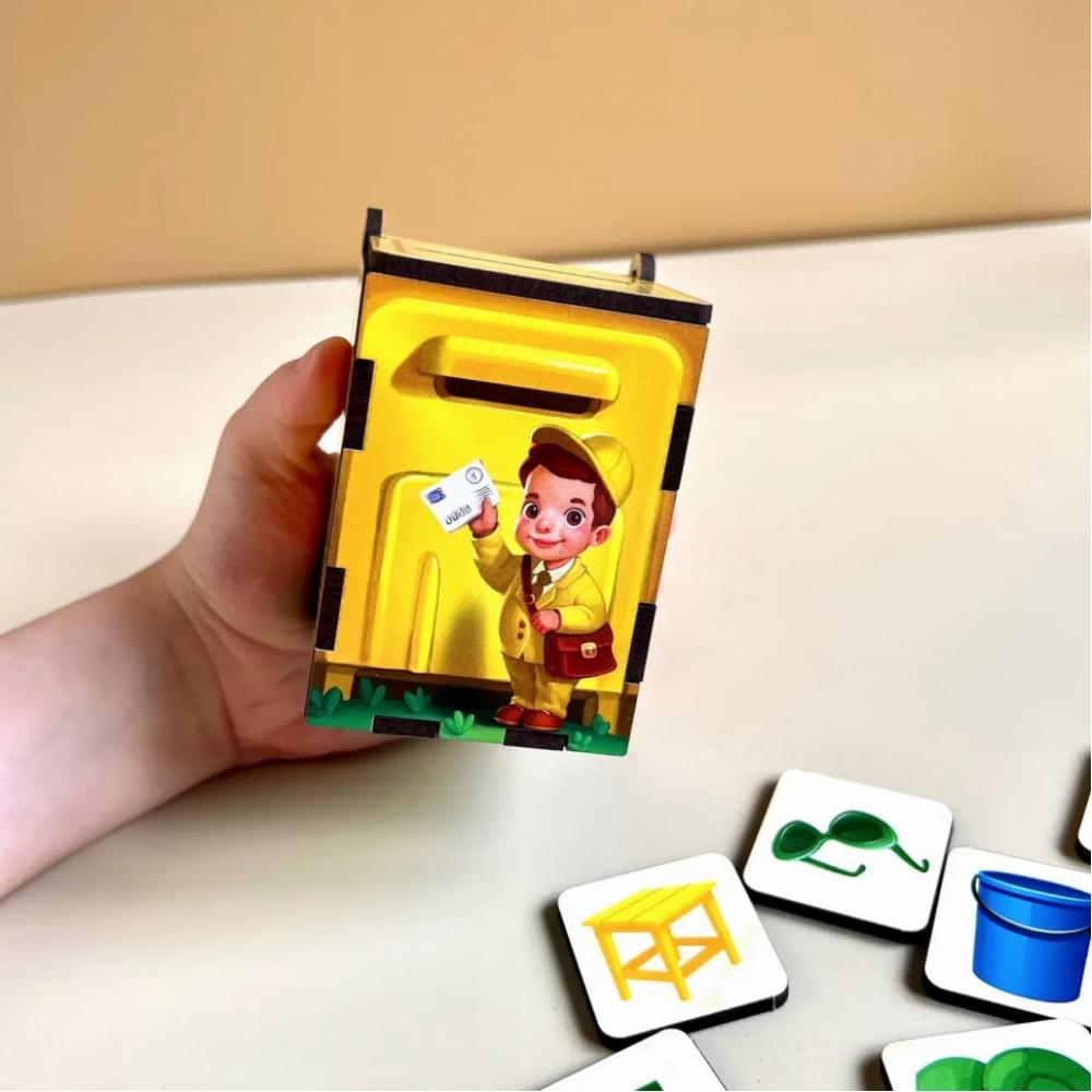 Дерев'яна настільна гра "Веселий листоноша" Ubumblebees (ПСД081) PSD081 сортер-комодик