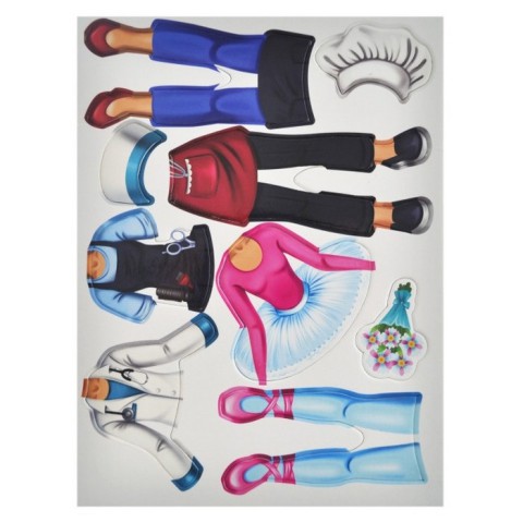 Дитяча магнітна гра "Обери свою професію" QB600-005, 26 магнітів 9 професій,