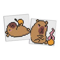 Алмазна мозаїка "Капібара: Апельсин" AMG1169 на самоклеючій основі 9x9 см